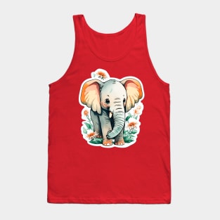 Adorable Baby Elephant: Cute and Charming Tank Top